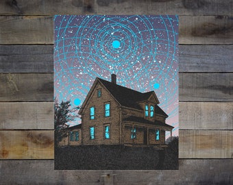 House and Sky 8x10in Giclee Print