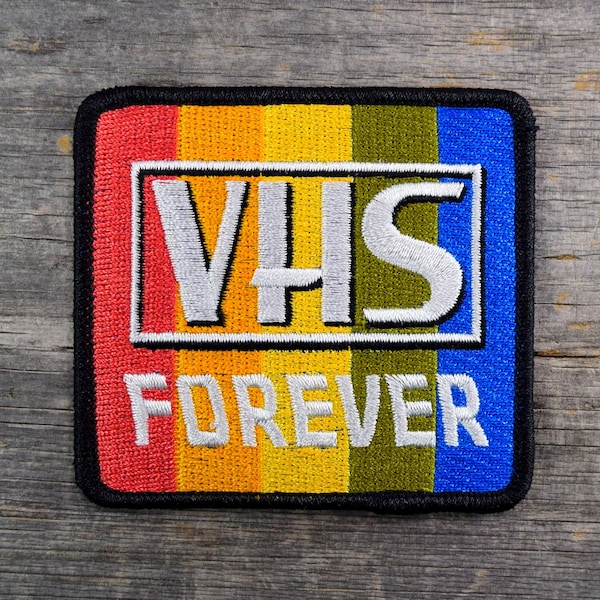 VHS Forever 2.75x3in Embroidered Patch