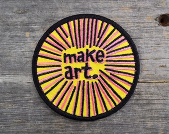 Make Art. 3x3in Embroidered Patch