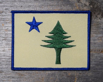 Maine 1901 Flag Embroidered Patch