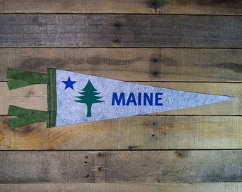 Maine 1901 Flag Pennant - Grey