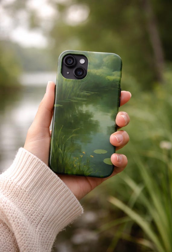 Peaceful Pond Scene Phone Case Lily Pad Watercolor iPhone Case Tranquil  Blue Green Nature Aesthetic Protective Case Cottagecore Phone Case - Etsy  New Zealand