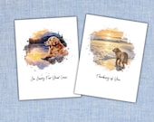 Golden Retriever Sympathy Card Set: Pet Loss Memorial (Printable Downloadable PDF)