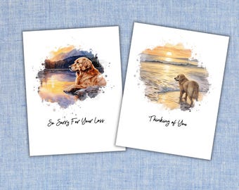 Golden Retriever Pet Loss Sympathy Card Printable Dog Memorial Card Rainbow Bridge Card Pet Bereavement Card Thinking Of You Card PDF