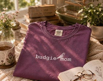 Wellensittich-Mama-Shirt, Geschenk für Vogelliebhaberinnen, süßes Geschenk für Wellensittichbesitzerinnen, Haustier-Vogel-Mama-T-Shirt, Geschenk für Vogelliebhaberinnen, Geschenk für Wellensittich-Mama