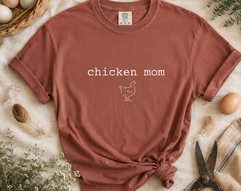 Chicken Mom Shirt Comfort Colors Chicken Lover Gift Backyard Chicken Tee Hen Keeper Shirt Homestead Gift Farm Life Tee Farm Wife Tshirt