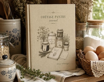Personalized Cottage Pantry Journal Recipe Notebook Homestead Kitchen Journal Farmhouse Cookbook Cottagecore Gift for Home Cooks