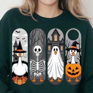 Halloween Goose Png, Witch Goose PNG, Fall Shirt Png, Autumn Png, Skeleton Goose, Sublimation Design, Pumpkin Goose, Halloween Ghost Goose