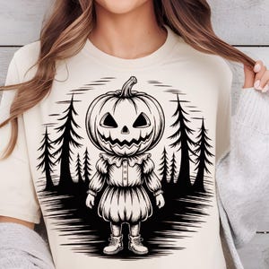 Horror Pumpkin Halloween png, horror Halloween png, Halloween png, fall png, Spooky Season png, popular halloween shirt png vintage