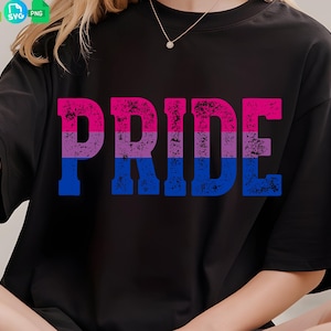 Maglietta bisessuale, Orgoglio bisessuale PNG, SVG, Jpg, Web, PDF, Felpa girocollo bisessuale, Maglietta del mese dell&#39;orgoglio, LGBTQ, Maglietta con regali bisessuali