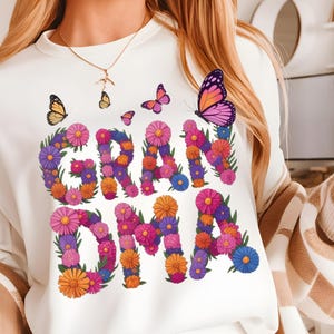 Mothers Day PNG, Grandma PNG, Wildflowers PNG, Flower Png, Mothers Day Png, Mama Png, Mom Life Png, Floral Grandma Png