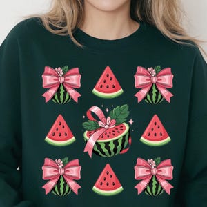 Boho Coquette Watermelon PNG, Preppy Summer Png, Preppy Red Coquette Bow Png, Retro Summer Shirt Png, Boho Watermelon Png, Trendy Summer Png