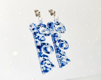 Go Cats! Acrylic Earrings - UK Kentucky Wildcats