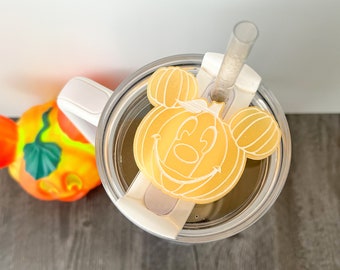 Pumpkin Mouse Stanley Tumbler Topper 40oz *Glow in the Dark*