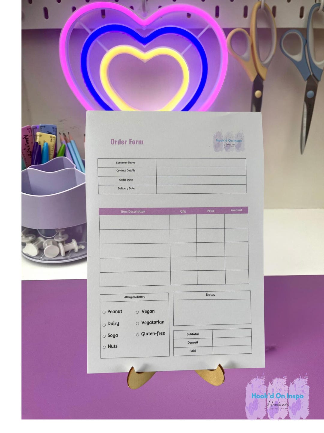 A4/A5 Business Order Notepad - Etsy