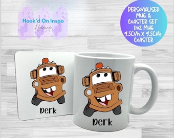 Cars Mater Mug & Coaster Set:  Coffee Cup