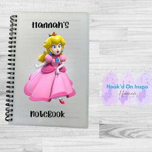 A5 Super Mario Inspired  Princess Peach Notebook