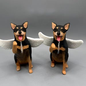 Custom Angel Wing Dog Memorial Statue - Handcrafted Puppy Sculpture with Wings for Rainbow Bridge Pet - Healing Loss Gift Keepsake