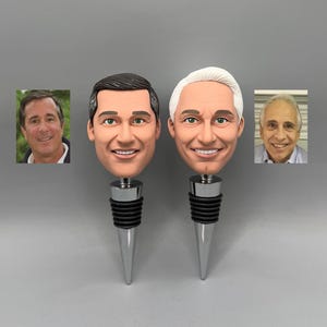 Personalized Wine Cork Stopper - Custom Wine Stopper Wedding Favors, Wine Cork Favor Custom Wine Stopper,Custom Bobble Head Wine Stoppers