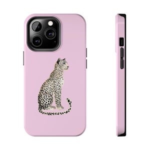 Chic Leopard Print Phone Case,Tough Phone Cover, Aesthetic Cheetah Phone Case, Trendy Pink Case, Pink aesthetic Phone Case, Trendy PhoneCase