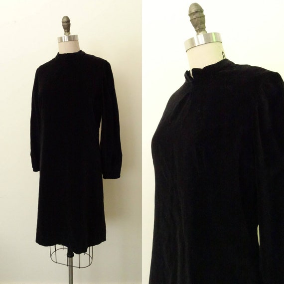 1960s velveteen mini dress