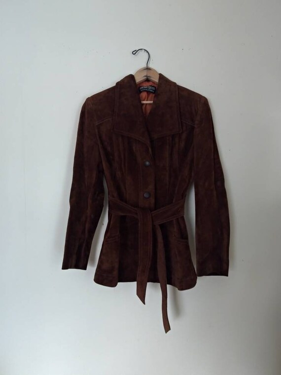 McVie 1970s chocolate brown suede women's jacket