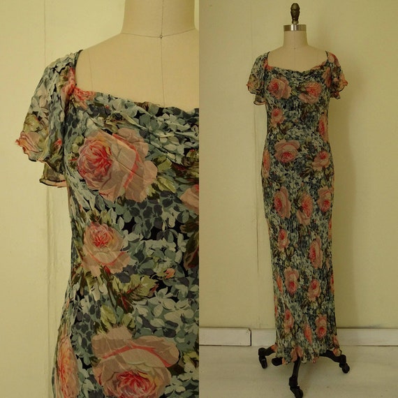 1990s Nostalgia flowing floral dress