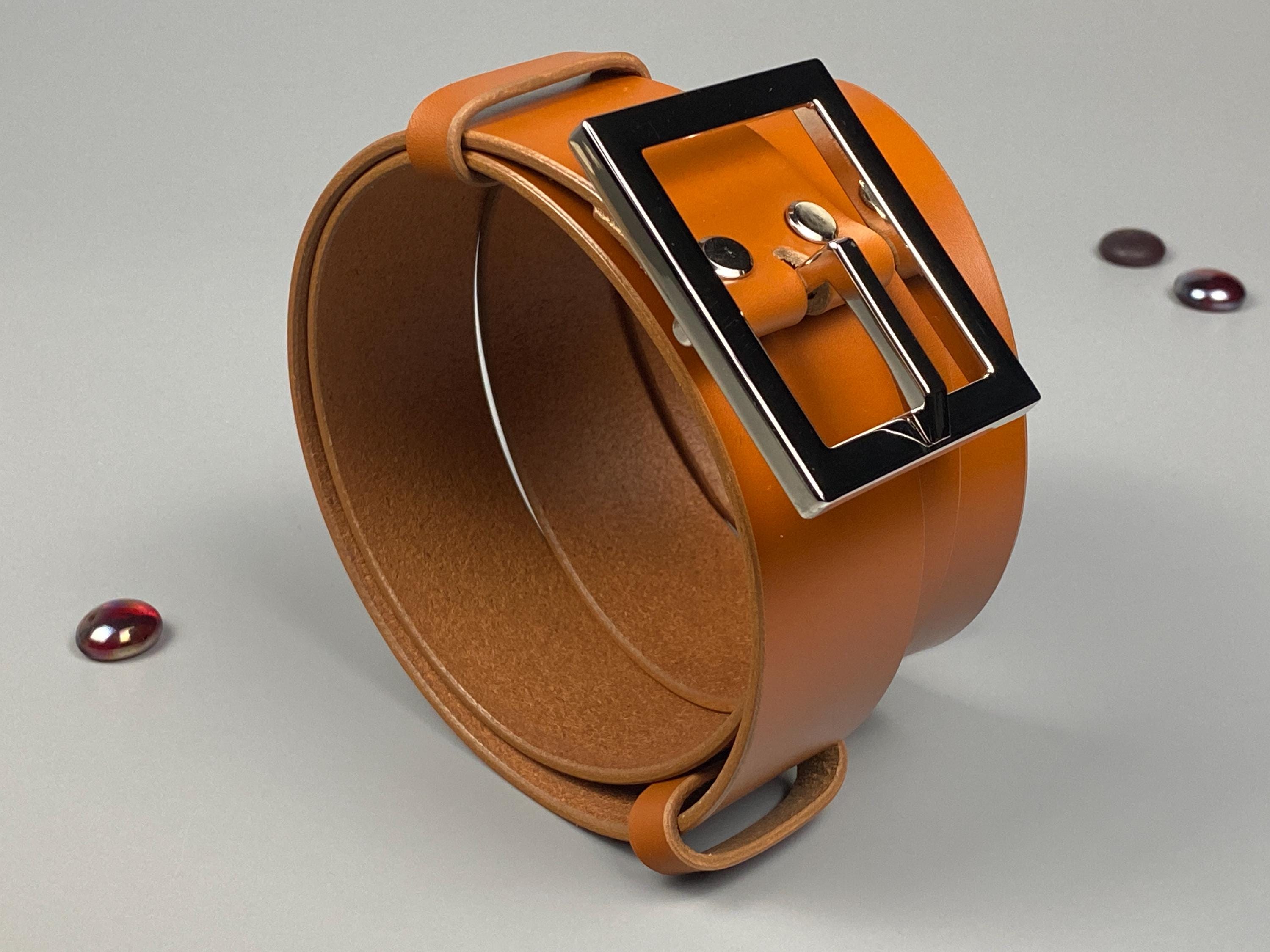 Handmade  Fashion Leather Belt | Polished Chrome Buckle, 40mm | Trend 2026