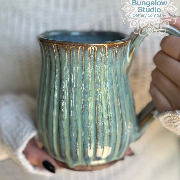 Ceramic Mug, Large pottery mug, Pottery mug in handmade, Ceramic drinking mug