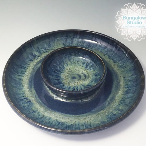 Unique Hostess Gift Ceramic Chip and Dip Plate Pottery Chip Etsy