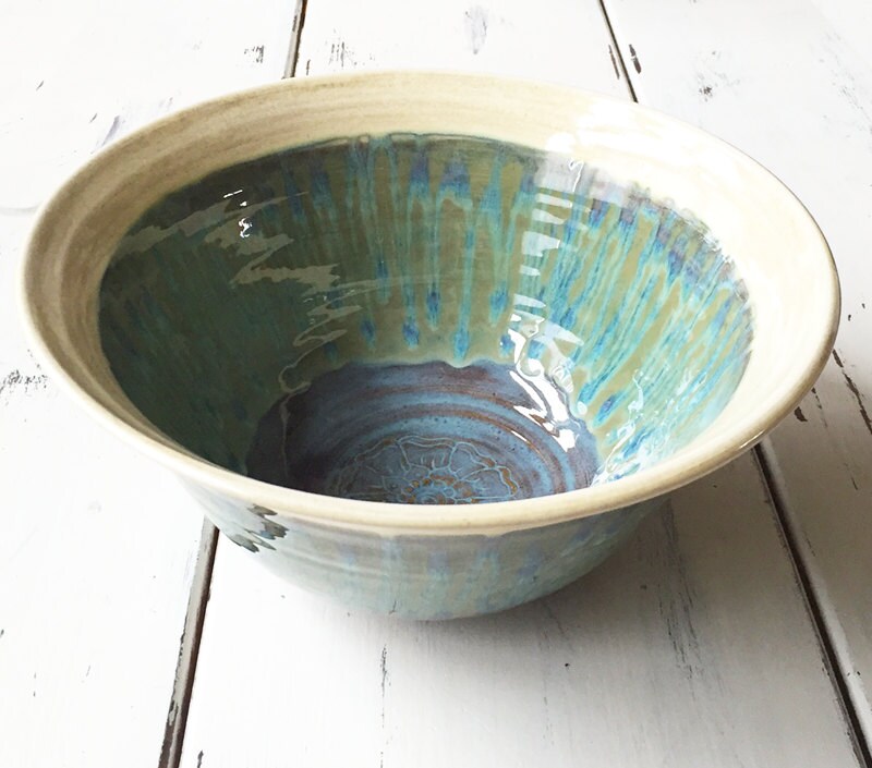 Large Ceramic Serving Bowl Unique Housewarming Gift Ceramic Etsy