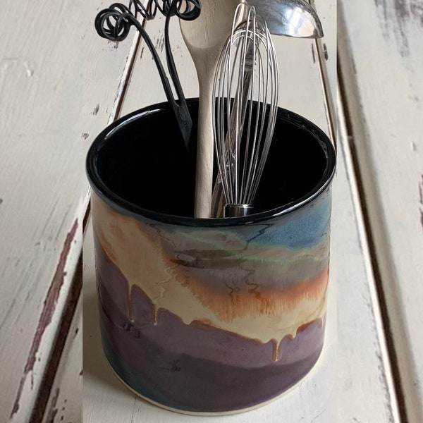 Red Utensil Holder Etsy