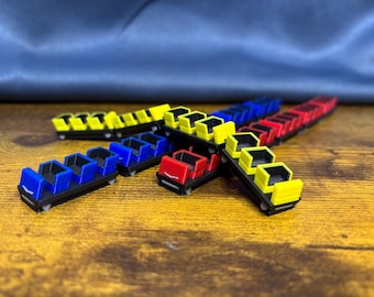 HO scale wooden roller coaster snakes, 3D Printed Articulated PLA for Model Railroad