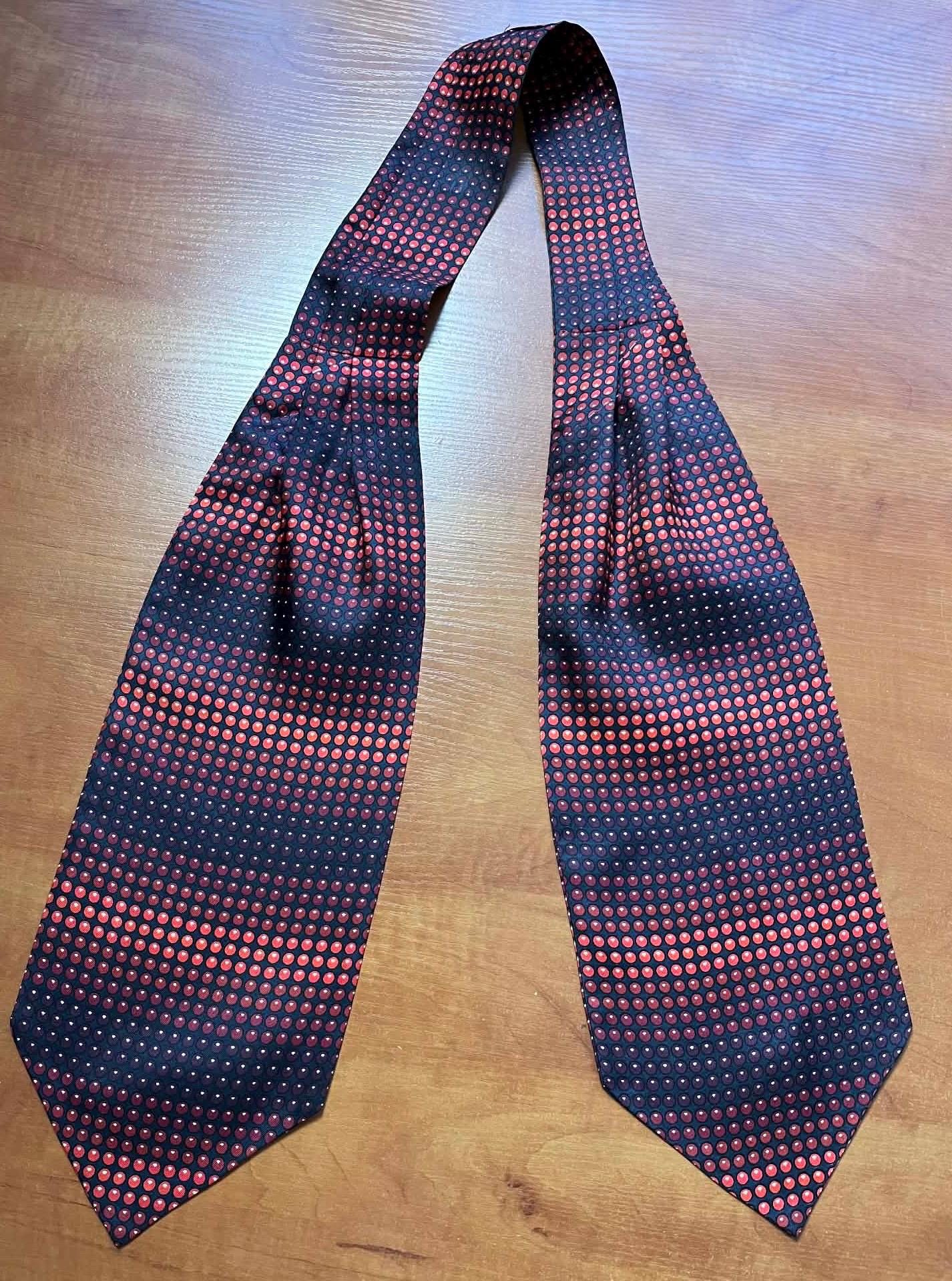 Vintage Christian Dior Monsieur Silk Ascot Cravat Made in France 1980s