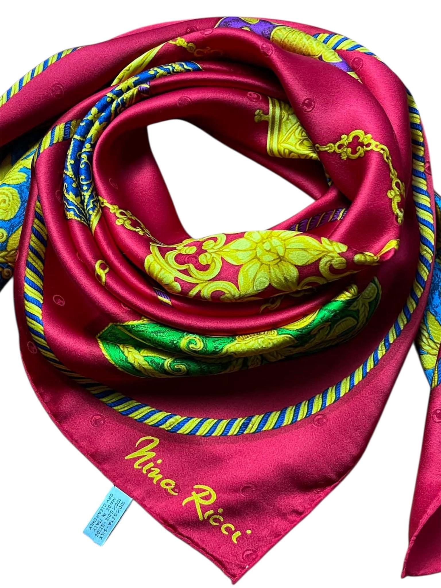 Vintage nina ricci silk scarf - Etsy 日本