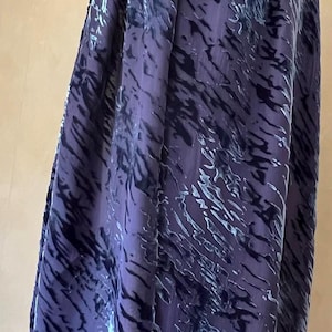 Vintage Burnout Velvet Devore Evening Scarf Wrap Lilac Grey Long Stole 46x180 cm