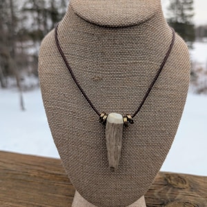 Deer antler necklace