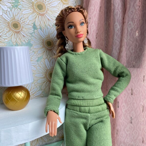 Sweatshirt and Sweatpants for Barbie Doll Green Etsy