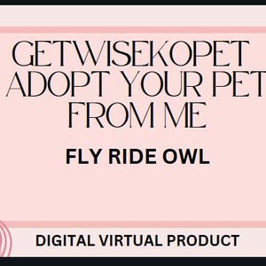 AdopT your Legend pet from me Fly ride Owl