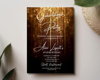 Animierte Geburtstags Einladung | Digitale Geburtstags Party Einladung | Editable Video Einladung | Sofort Download