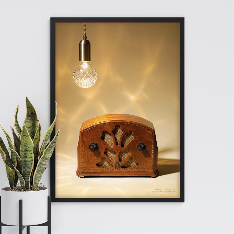 Emerson 25A (1932) Art Deco Radio Wall Art | Vintage Electronics Poster | Digital Download | 4 Sizes included image 2