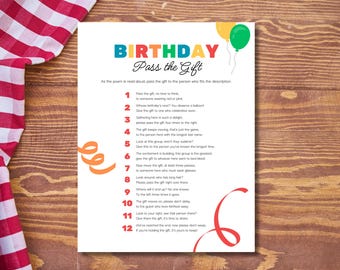 Jogo de Passar o Presente de Aniversário | Jogo de Passar o Prêmio de Aniversário | Jogo de Troca de Presentes | Passar o Presente | Poema de Passar o Presente | Atividade de Aniversário para Crianças