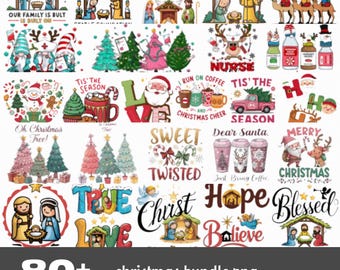 Retro Christmas Png Bundle | Christmas Bundle Png | Christmas Vibes PNG | Christmas Png | Bundle PNG | Santa Claus PNG | Sublimation Designs