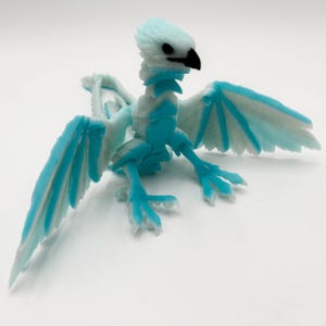 Phoenix, Fire and Ice, Articulated Fantasy Bird, Oriental Décor Ice Phoenix