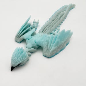 Phoenix, Fire and Ice, Articulated Fantasy Bird, Oriental Décor image 8