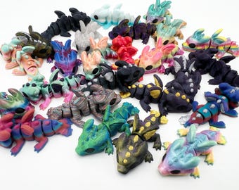 Hatchling Dragons, Gift for Animal Lovers, Parties, and Birthdays, Fantasy-Themed Décor, Moveable Fidgets, Collectible Figurines