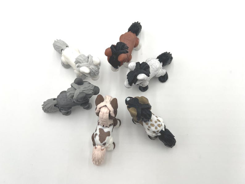 Little Horses Collection, Set of Six, Gift for Horse Lovers, Multiple Colors, Articulated Fidgets, Farm-Themed Décor, Collectible Figurines image 9