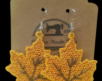 Lace Fall leaf Earrings