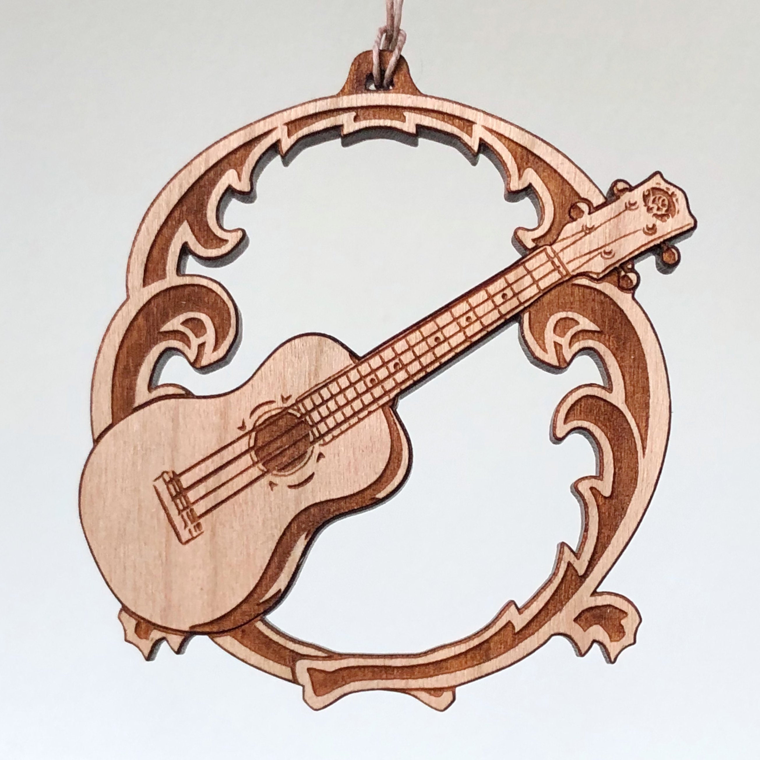 Ukulele Ornament Solid Cherry Wood Etsy UK