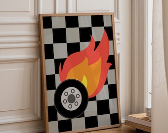 Nadruk Hot Wheels - Kolorowy nadruk dla dzieci